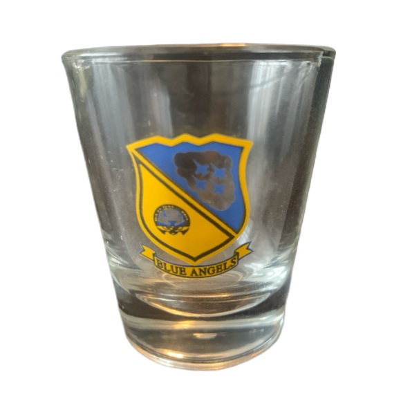 Pre Owned Blue Angels Shot Glass Shotglass US Navy Flight Demonstration Team - Picture 2 of 6